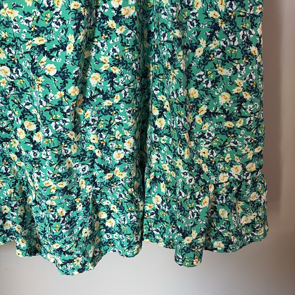 ON Women’s Green Floral Babydoll Mini Dress - Picture 3 of 7